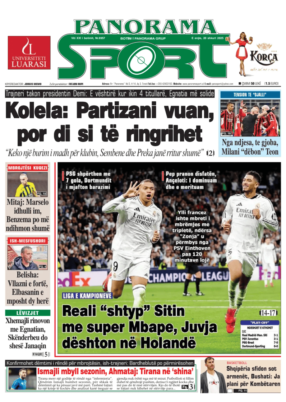 Prima-pagina-Panorama Sport-oggi-edizione-di-oggi-20250220